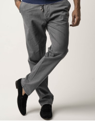Scissor Scriptor Gray Straight-Leg Cotton Drawstring Chinos thumbnail 1